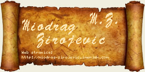 Miodrag Zirojević vizit kartica